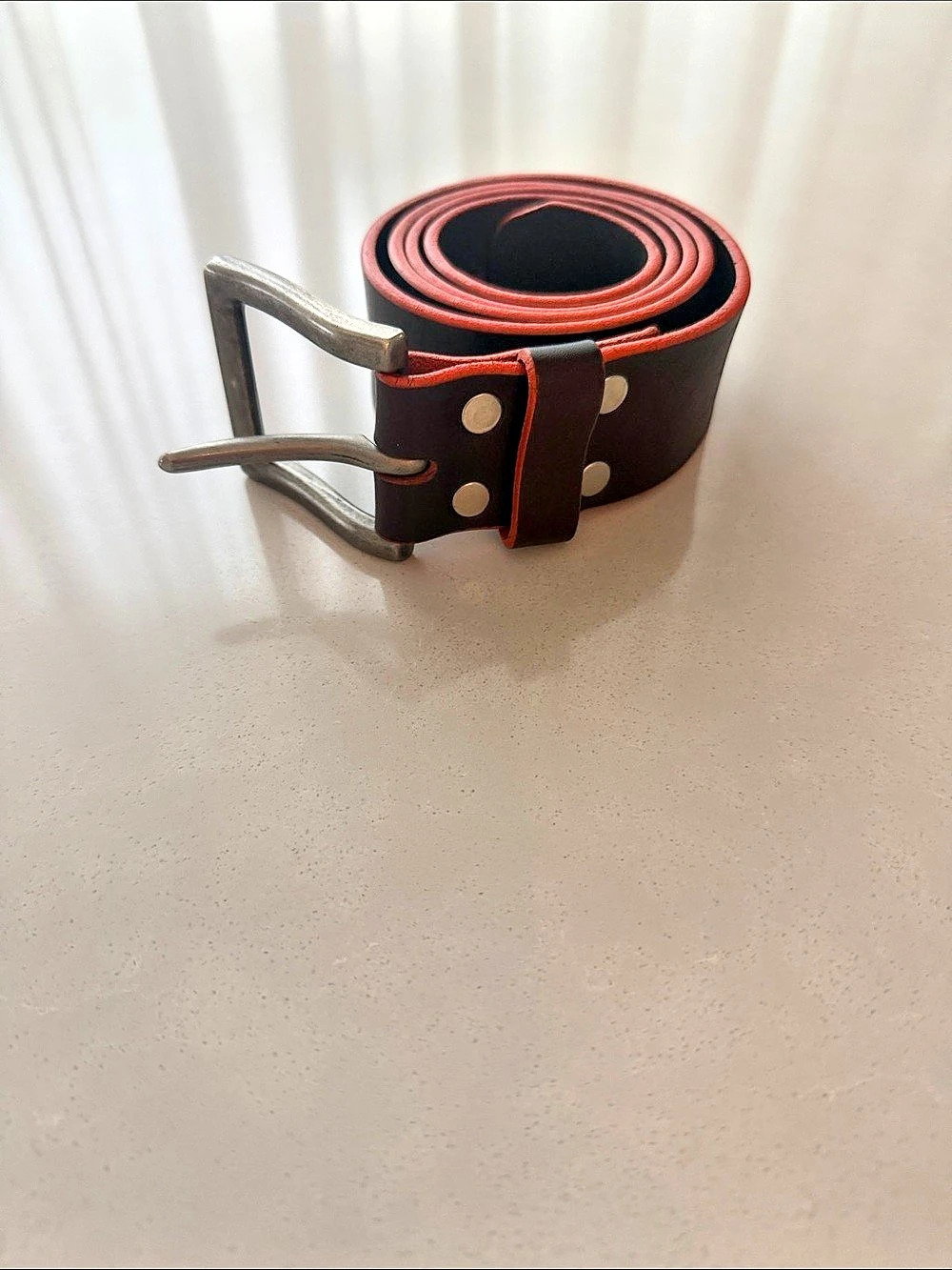 Brave Leather Brown & Red Belt Waist 34